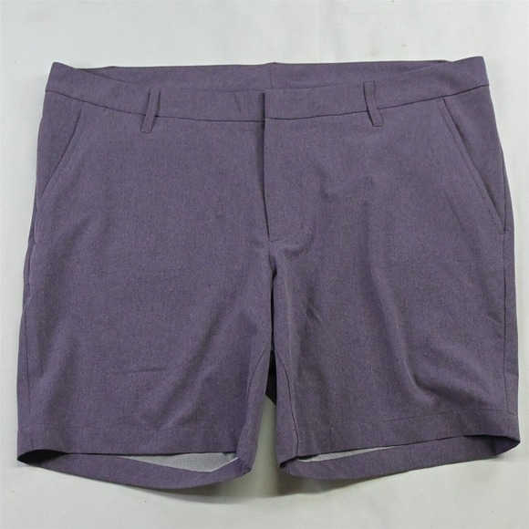 All in Motion 40 x‎ 8" Purple Heather Flex Performance Golf Chino Shorts - Picture 1 of 5